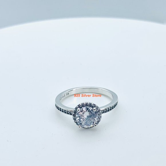 Pandora Round Sparkle Halo Ring 196250CZ - Picture 2 of 6